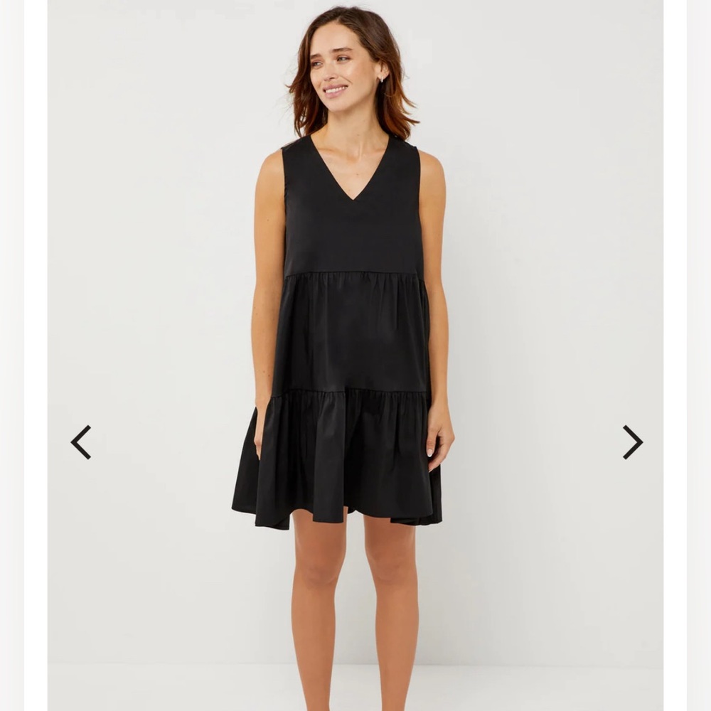 Pietro Brunelli Melody Tiered V-Neck Maternity Dress size Medium - BLACK